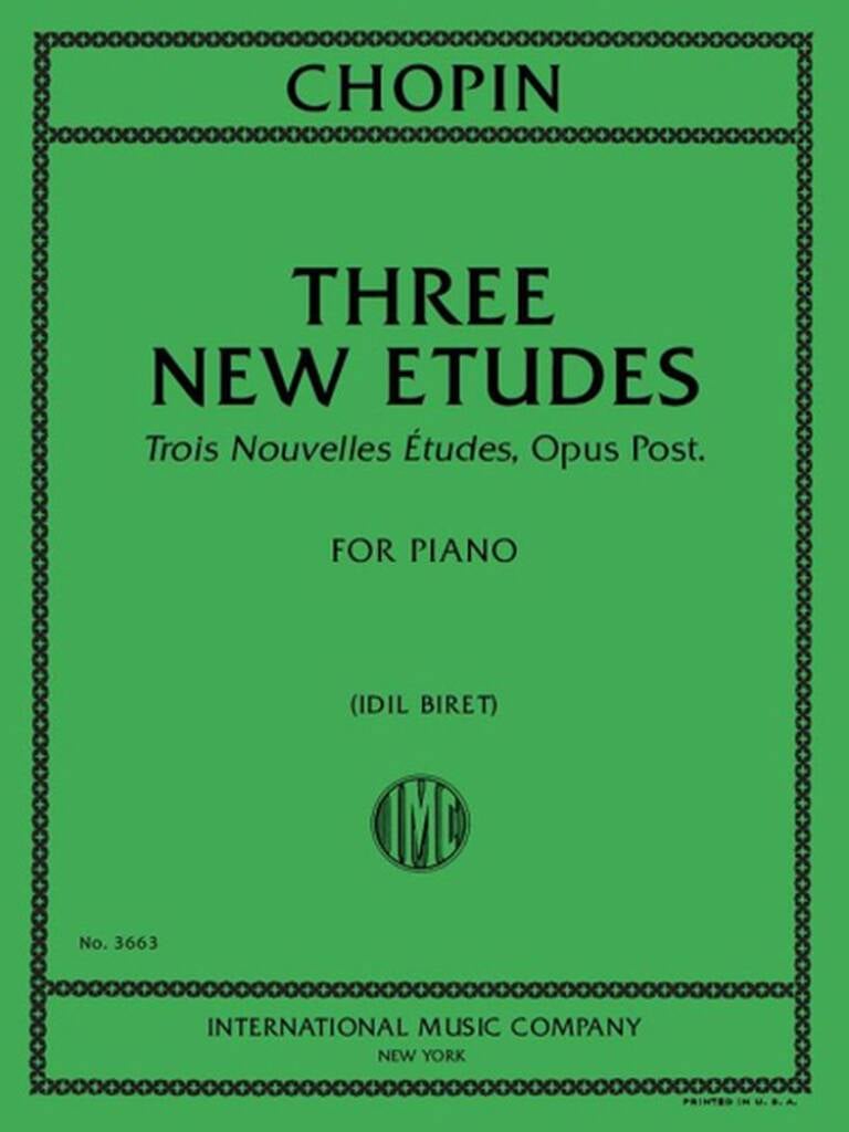 Three New Etudes Op.Posth.